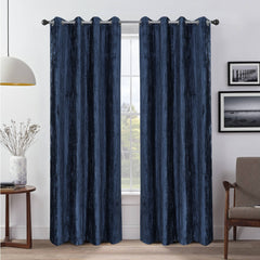 Texture Velvet Curtains Pack of 2 Design 021