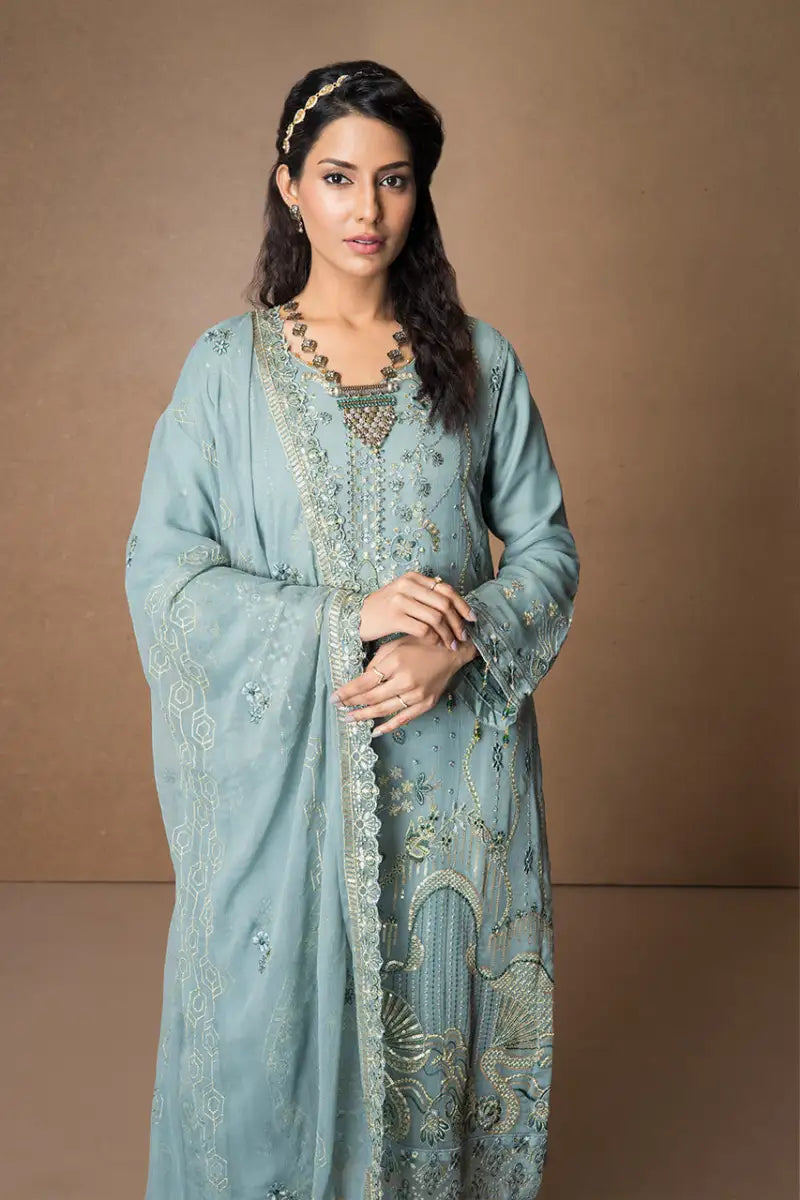 Embroidered Luxury Chiffon Meh Vol 07 23 D# 04 3 Pc Suit