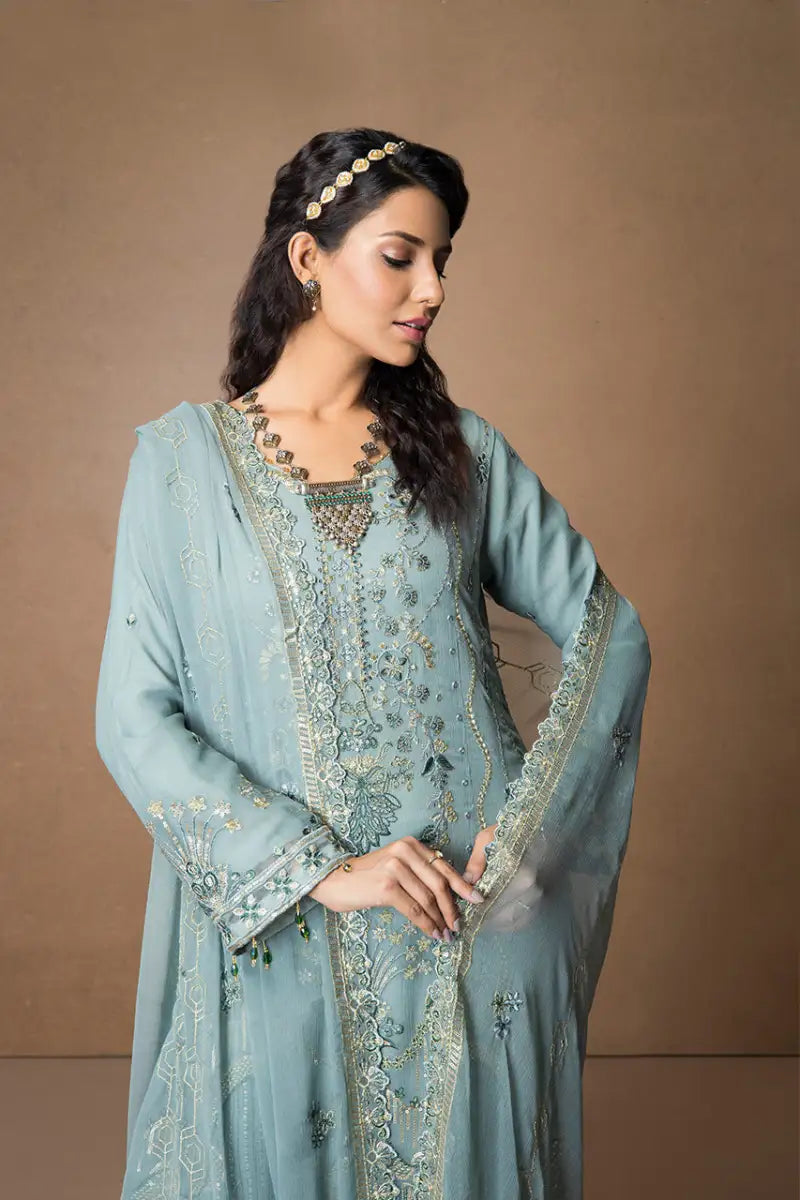 Embroidered Luxury Chiffon Meh Vol 07 23 D# 04 3 Pc Suit