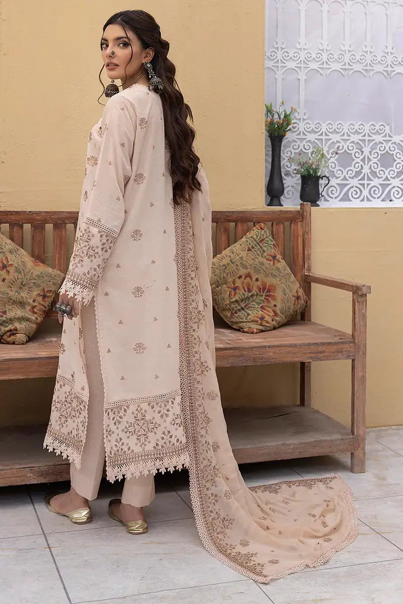 Exclusive Embroidered Karandi Orc Aly Vol 01 D#04 3Pc Embroidered